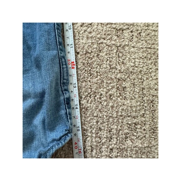 7 For All Mankind Denim Button Down Shirt Women’s M Light Wash Western Chambray - Picture 8 of 9